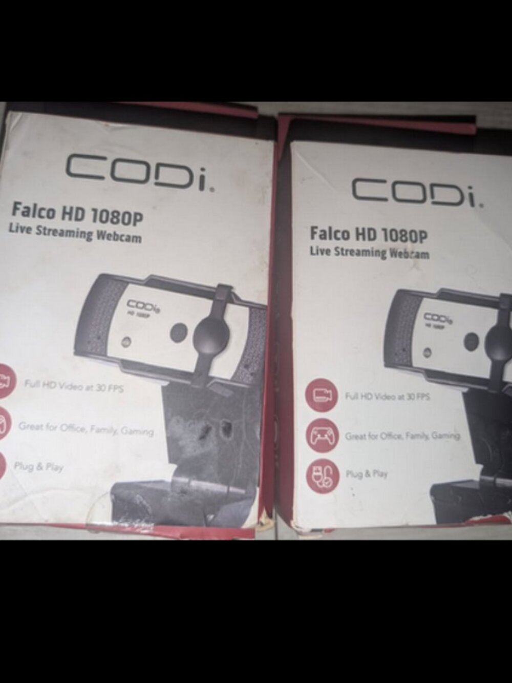 New Lot of 2 Codi Falco HD 1080P Webcam Live Streaming Webcam Brand New